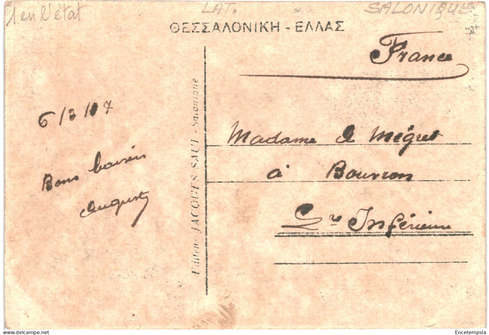 CPA Carte Postale  Grèce Salonique Campagne Et Yeni Djami   1907 VM80209 - Griechenland