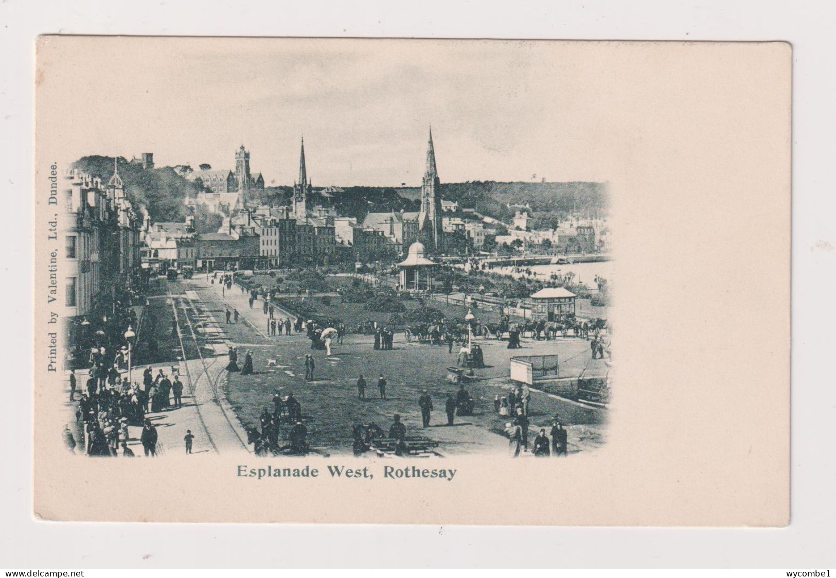 SCOTLAND -  Rothesay Esplanade West Unused Vintage Postcard - Bute