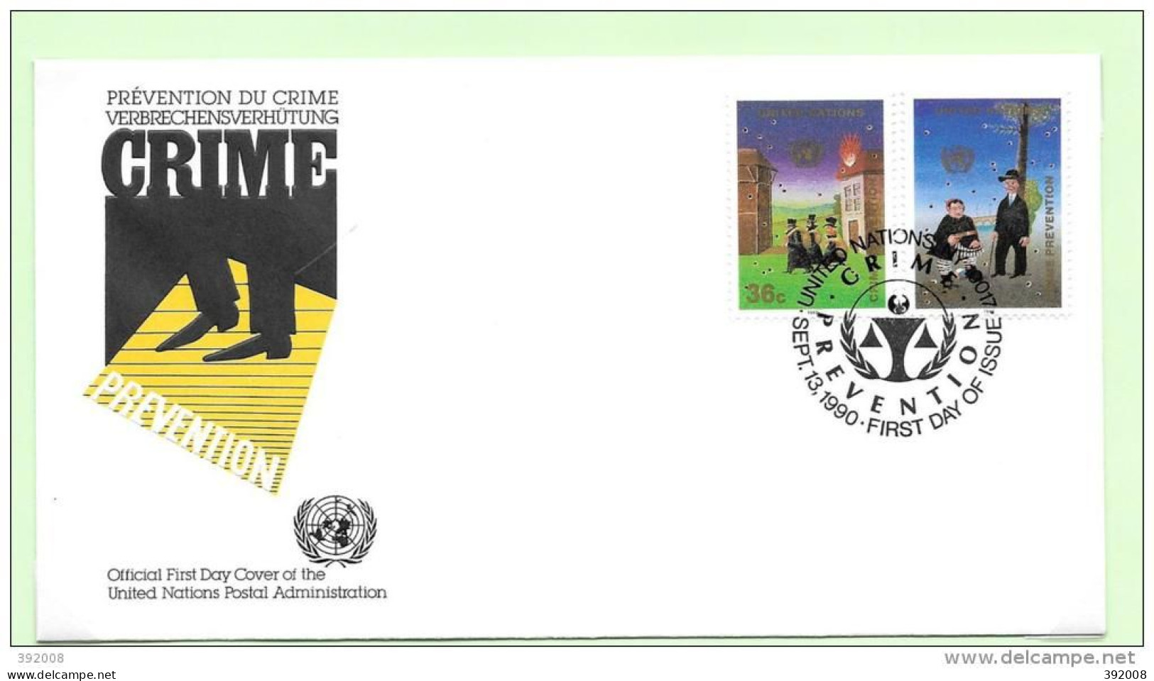 1990 - 576 / 577 - Prévention Du Crime - 30 - FDC