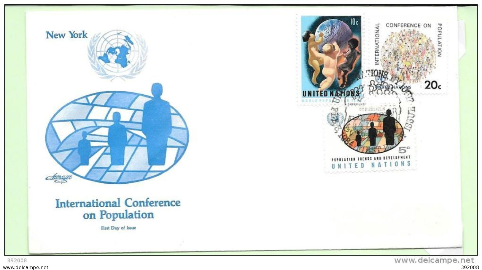 1984 - 408 - Conférence Internationale Sur La Population - 29 - 2 - FDC