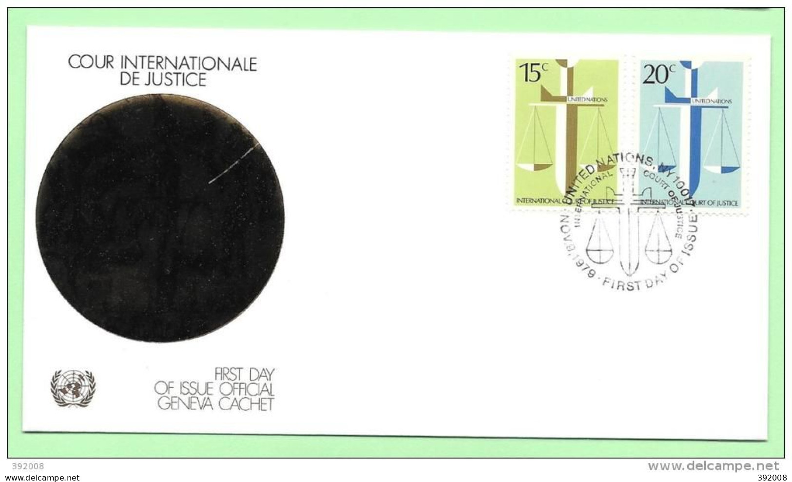 1979 - 306 / 307 - Cour International De Justice De La Haye - 25 - FDC