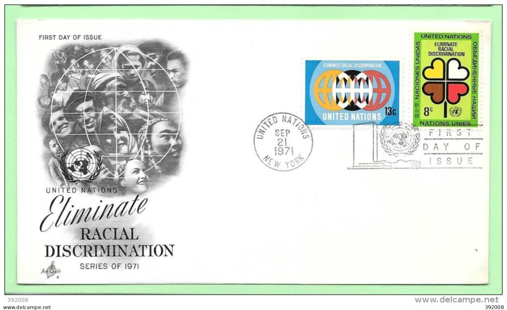 1971 - 213 / 214- Année Contre La Discrimination Raciale - 7 - 2 - FDC