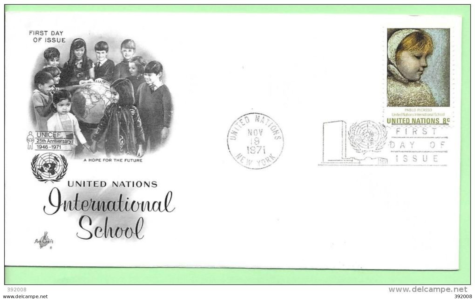 1971 - 217 / 218- Ecole Internationale Des Nations-Unis - 8 - FDC