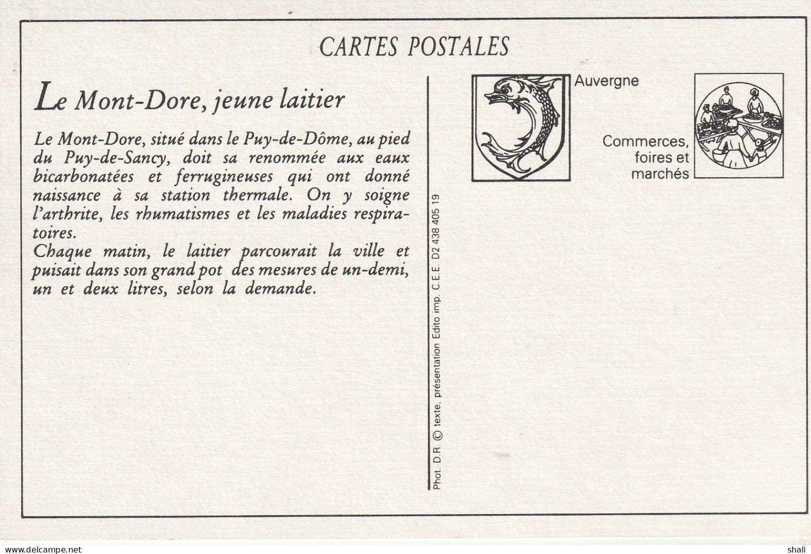 COPIE DE CARTE POSTALE ANCIENNE UN JEUNE LAITIER ET SA MONTURE - Fliegende Händler