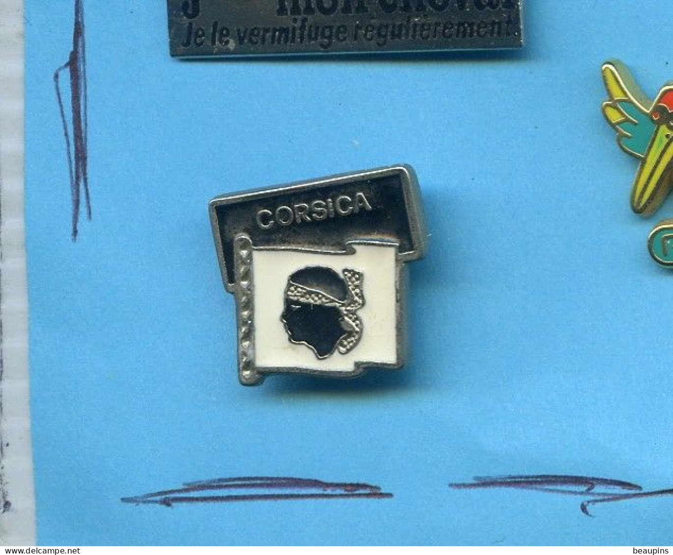 Rare Pins Corse Corsica Tete De Maur Fr560 - Steden