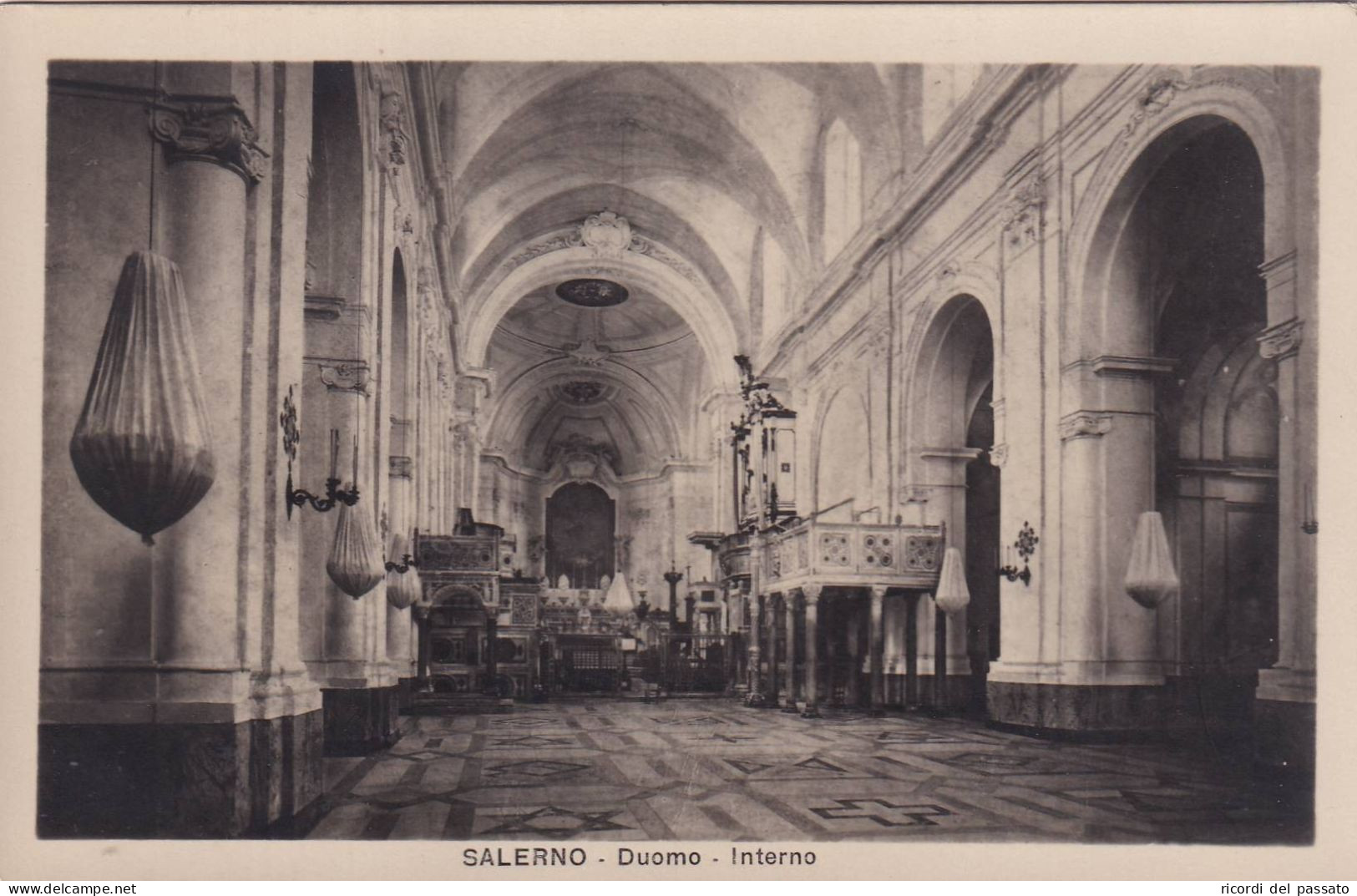 Cartolina Salerno - Duomo - Interno - Salerno