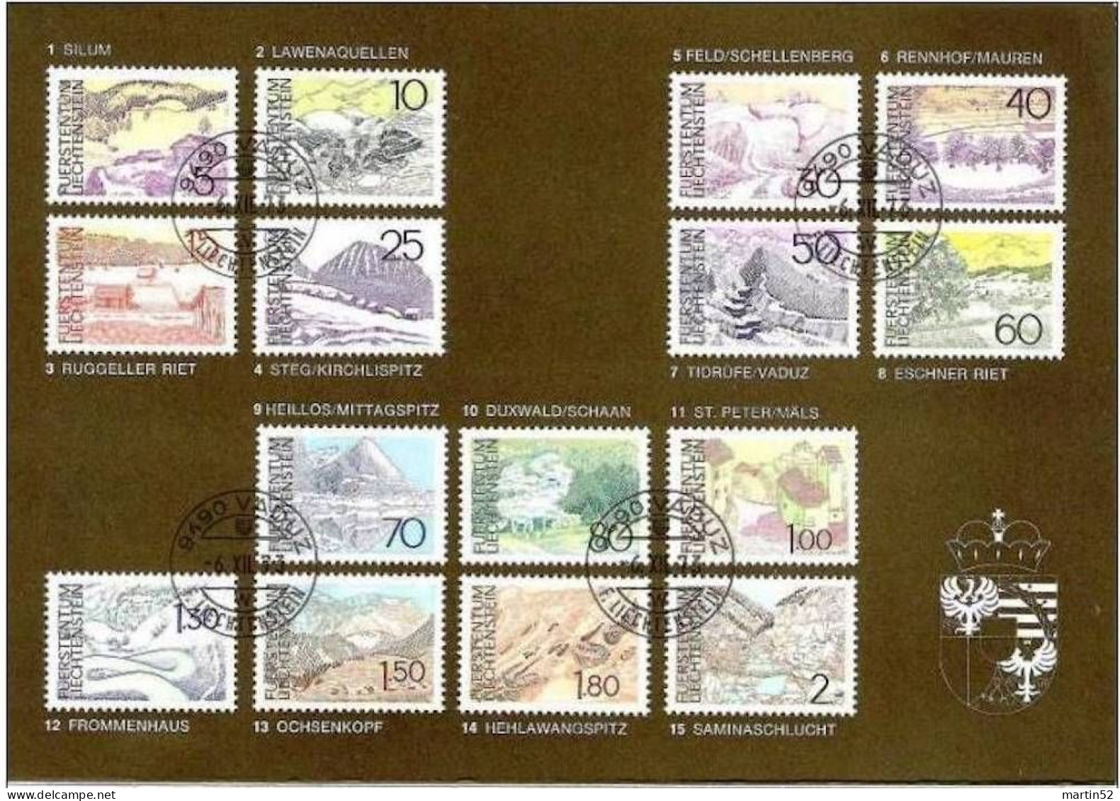 Liechtenstein 1973: GROSS-Folder Der FL-Post Officiel Mit Zu 511-525 Mi 573/599 Yv 517/599 Mit Stempel VADUZ 6.XII.73 - Cartoline Maximum