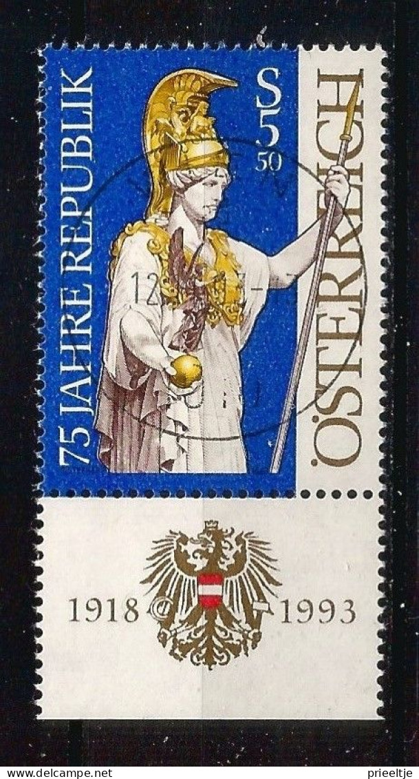 Austria - Oostenrijk 1993 75th Anniv. Of The Republic Y.T. 1941 (0) - Gebraucht