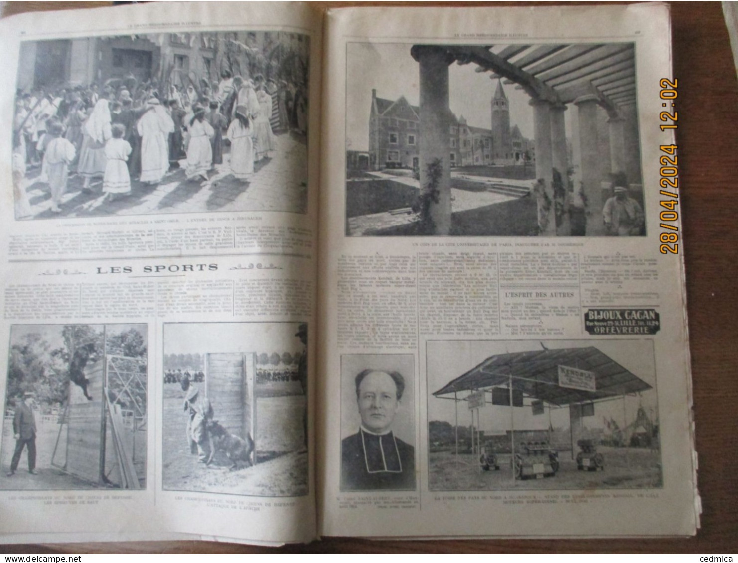 LE GRAND HEBDOMADAIRE ILLUSTRE DU NORD 19 JUILLET 1925 LA FÊTE NATIONALE DU 14 JUILLET,PLANTATION D'UN CALVAIRE A SEQUED - Picardie - Nord-Pas-de-Calais