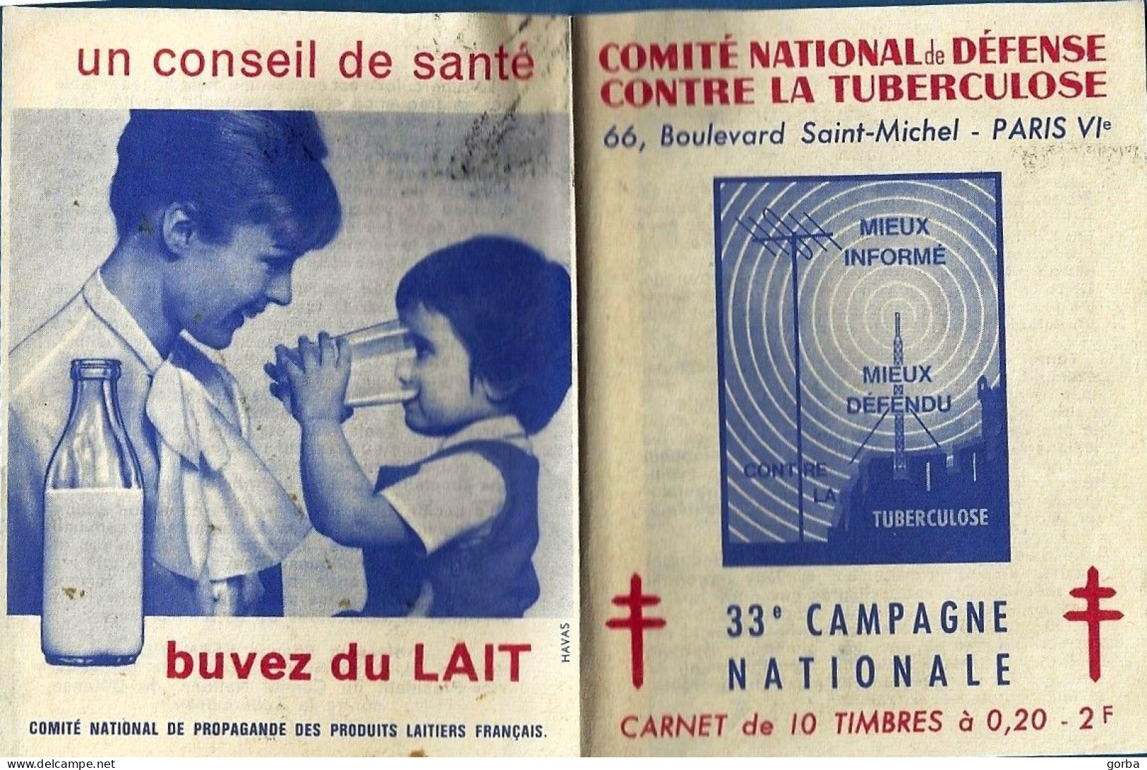 *Carnet Complet Contre La Tuberculose Complet 10 X 0.20 F - 33ème Campagne -1963/1964 - Antituberculeux