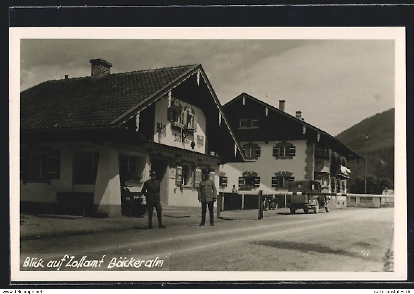 Foto-AK Bayrisch Zell, Strassenpartie Mit Zollamt Bäckeralm  - Customs