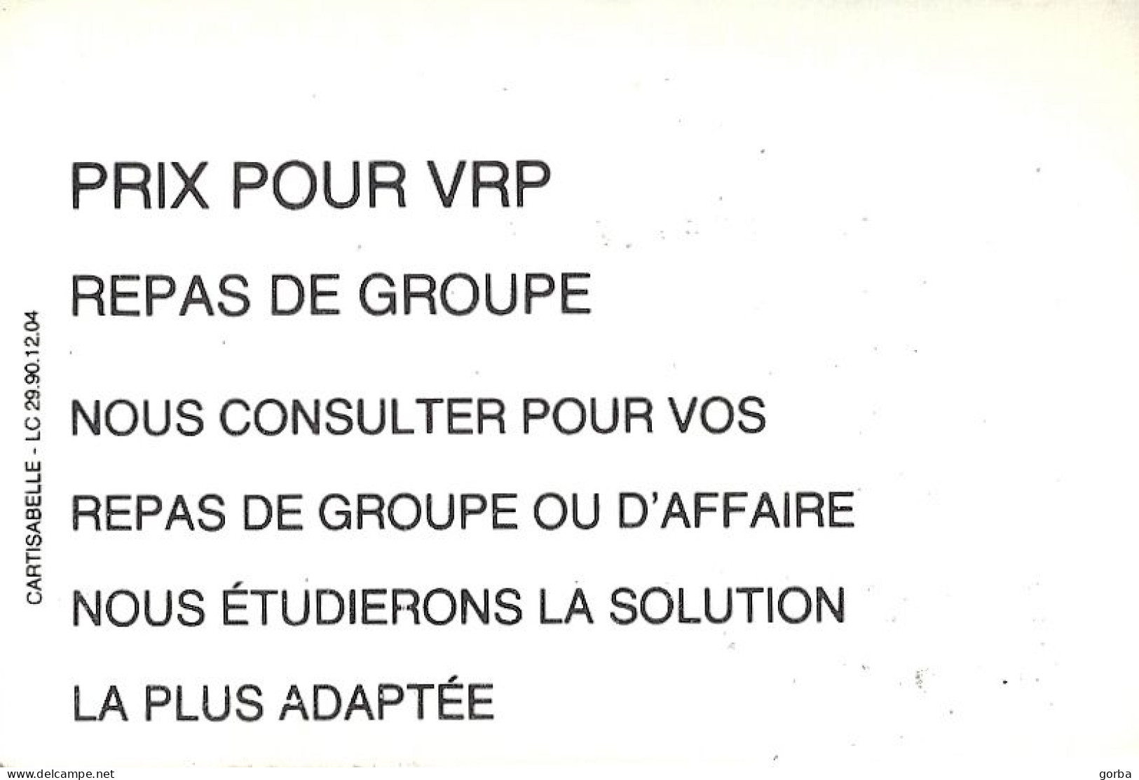 *Carte Visite Restaurant - Lefetout à Lerouville (55) - Cartes De Visite