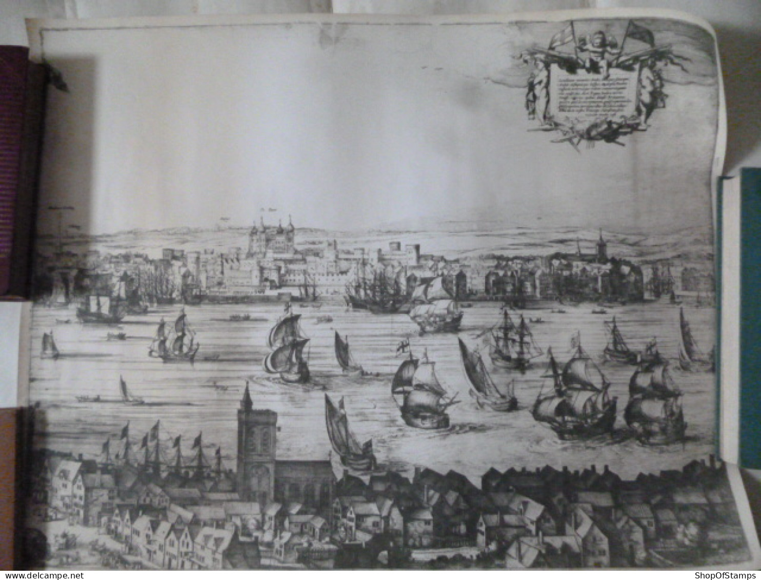 VINTAGE PRINT OF THAMES IN 4 PIECES - Other & Unclassified