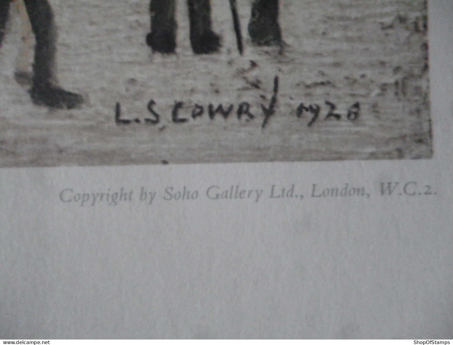 PAINTING PRINT; OUTSIDE THE MILLS BY L.S.LOWRY - Altri & Non Classificati