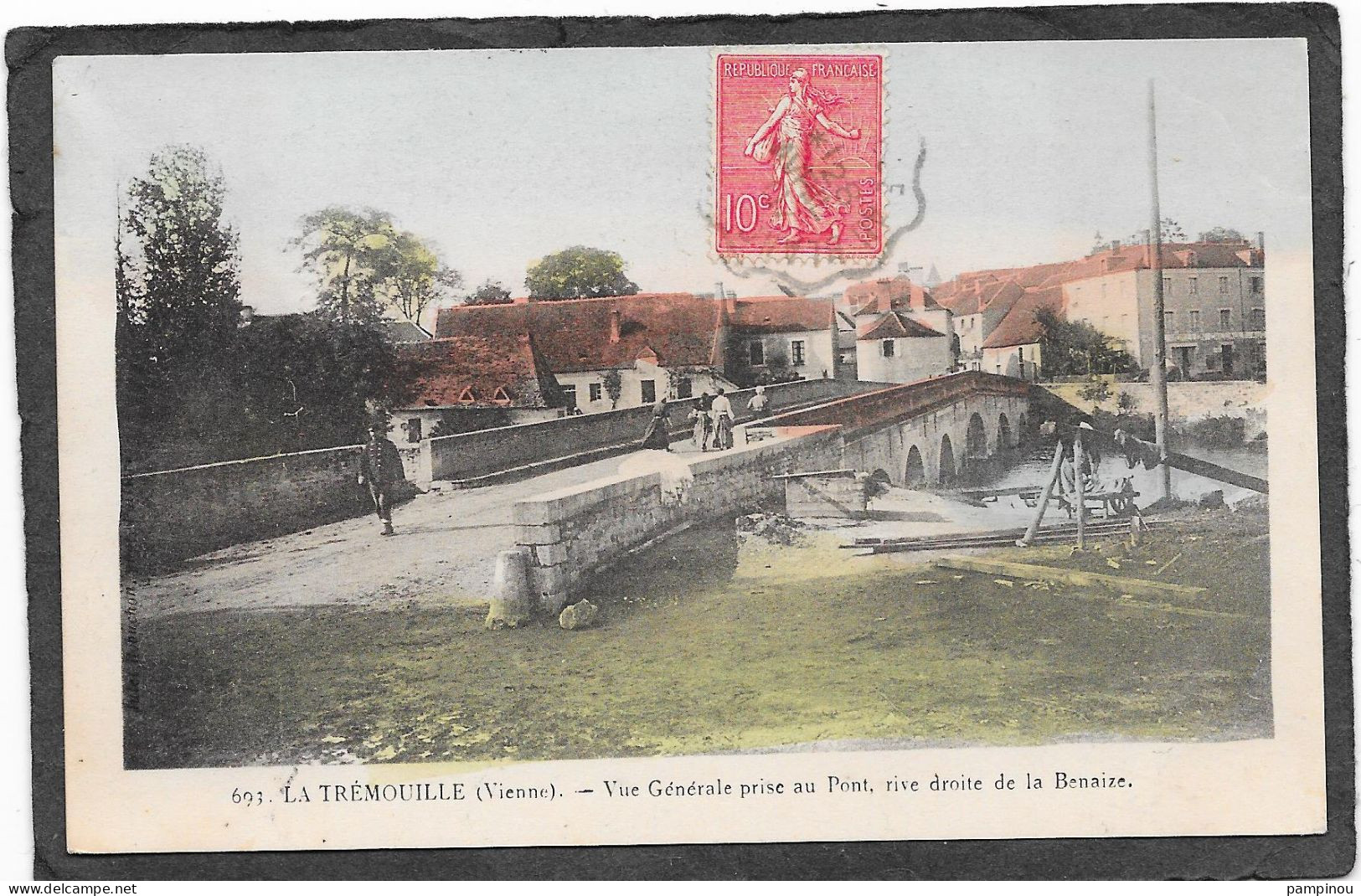 86 - LA TRIMOUILLE - Vue Générale Prise Du Pont, Rive Droite De La Benaize - La Trimouille