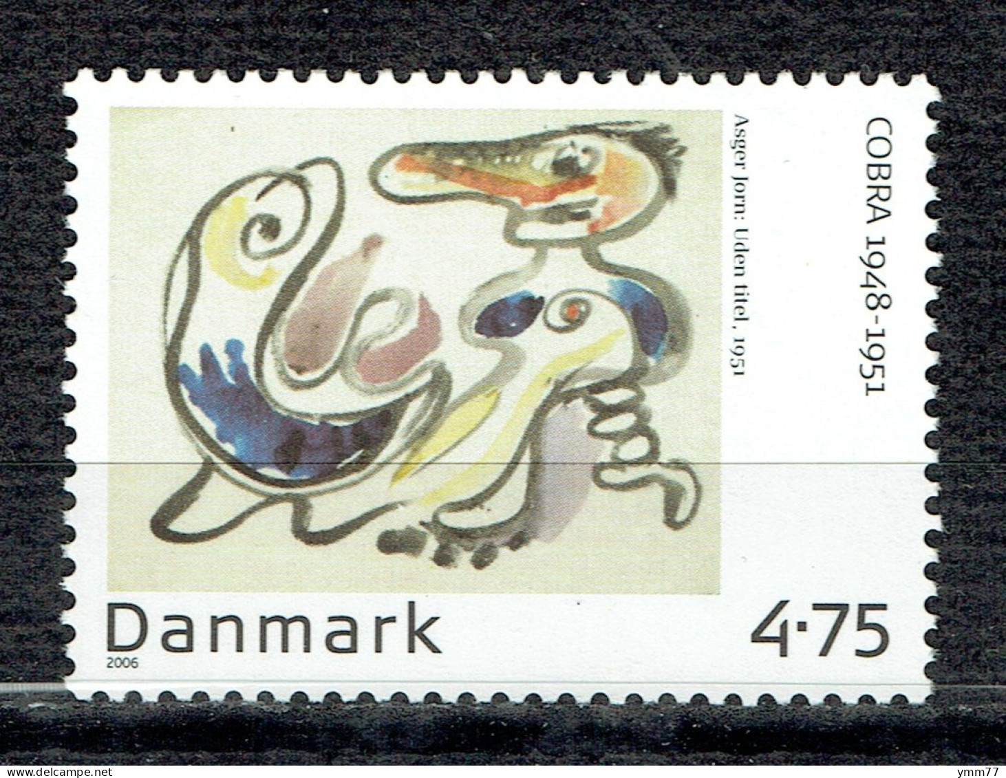 Art. Œuvres De Peintres Du Mouvement Cobra : Asger Jorn (émission Commune Avec La Belgique) - Unused Stamps