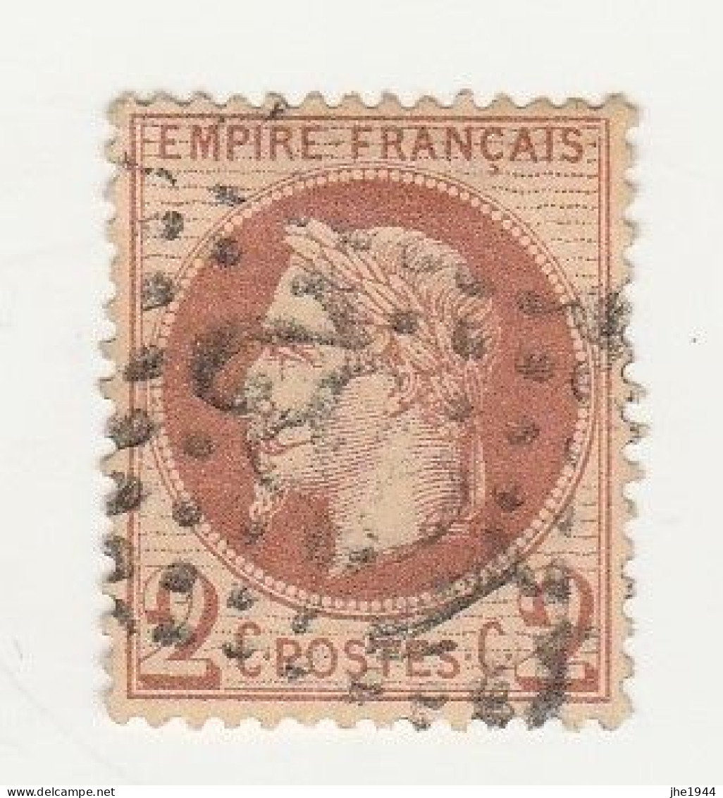 France N° 26B Napoléon III 2 C Rouge Brun Clair - 1863-1870 Napoléon III. Laure