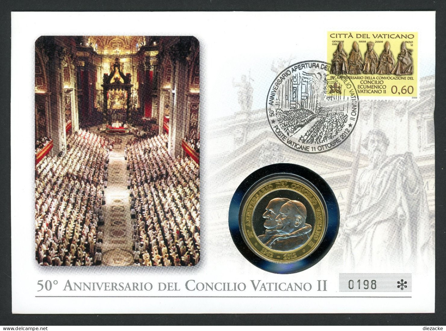 Vatikan 2012 Numisbrief Mit Medaille 50 Jahre Vatikanisches Konzil ST (MD782 - Unclassified