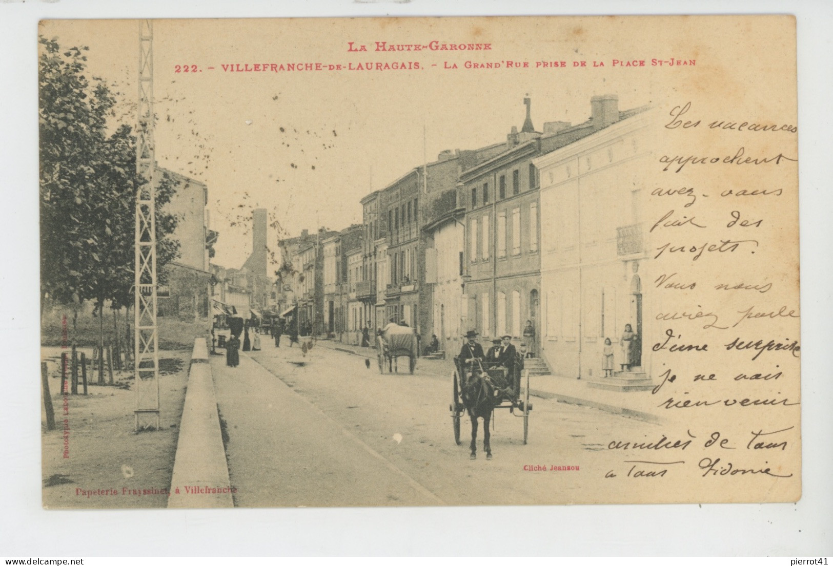 VILLEFRANCHE DE LAURAGAIS - La Grand'Rue Prise De La Place Saint Jean - Other & Unclassified