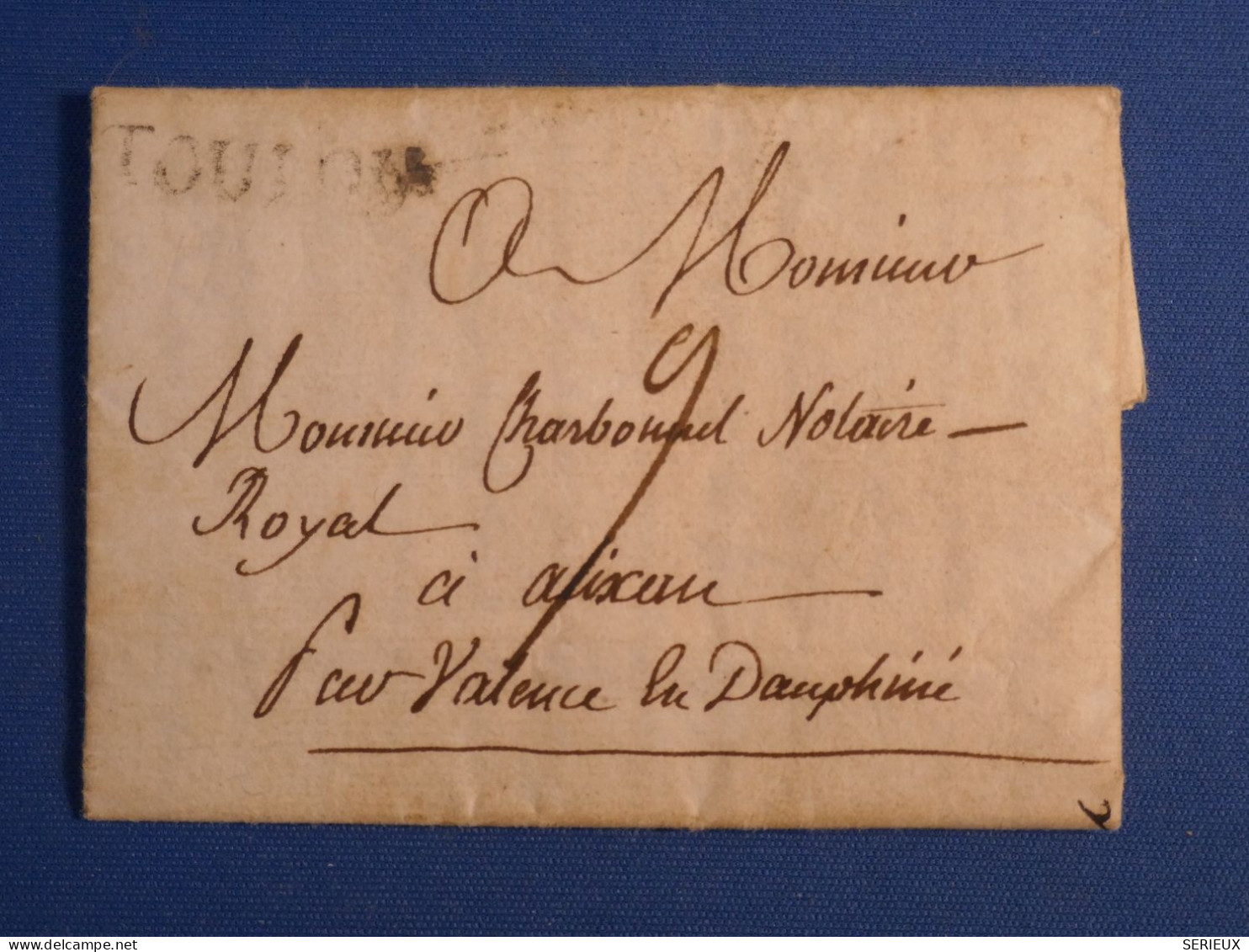 DN17  FRANCE  LETTRE   RR 1779 TOULON     +CACHET CIRE + AFF. INTERESSANT +++ - 1701-1800: Precursori XVIII