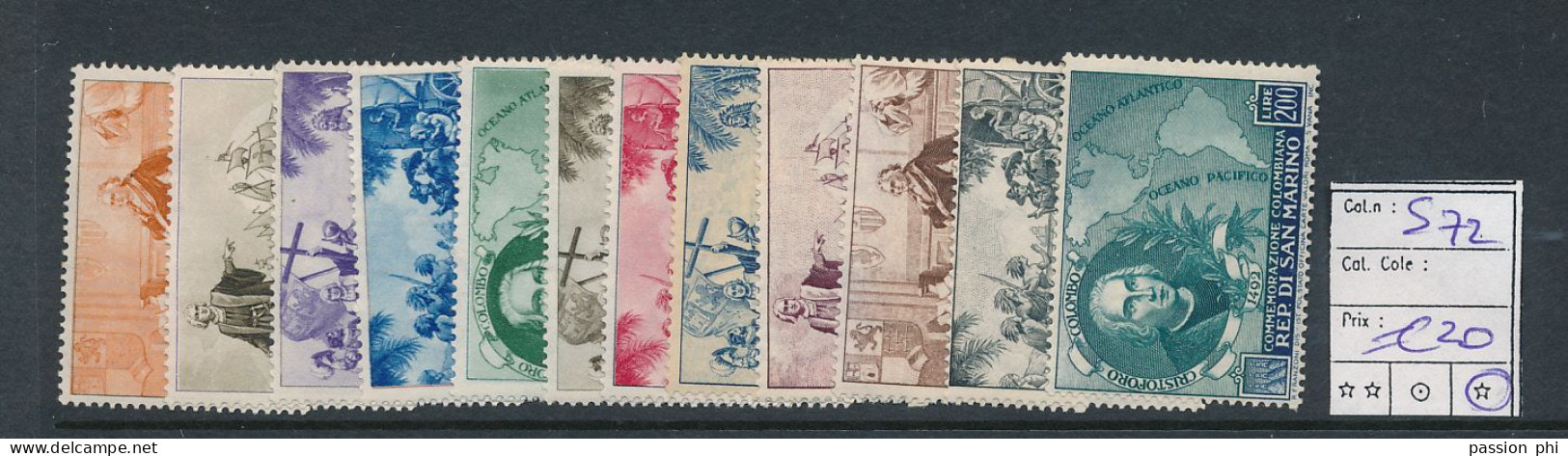 ST. MARINO SASSONE S72 LH - Unused Stamps