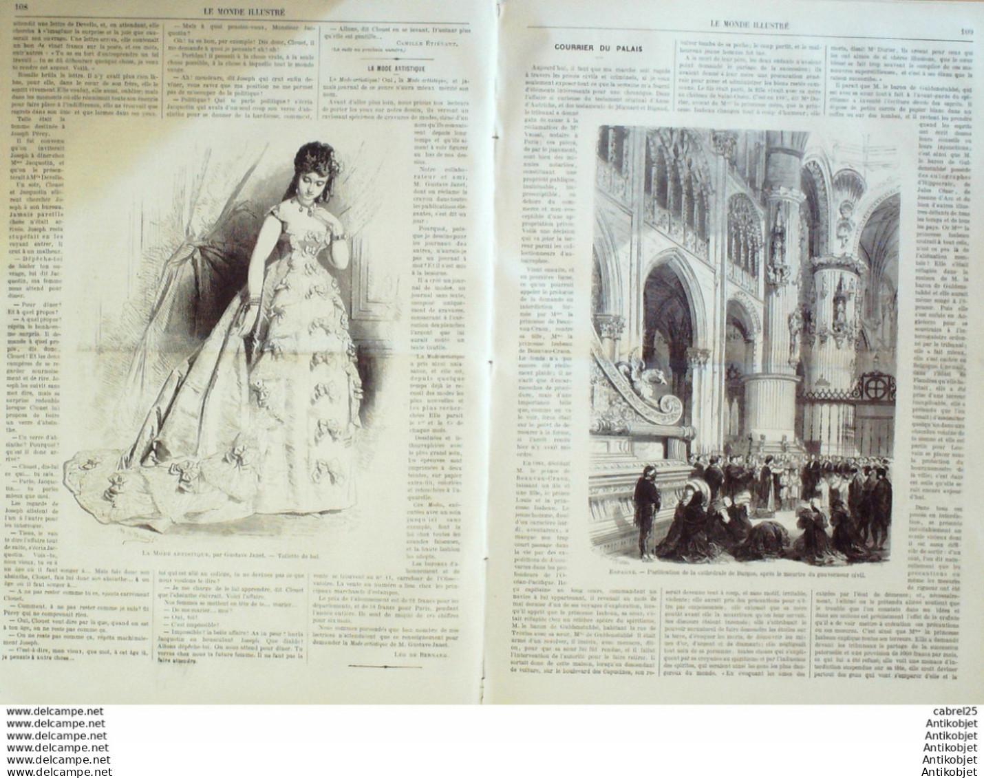 Le Monde Illustré 1869 N°618 Italie Venise Brésil Rio De Janeiro Fontainebleau (77) Espagne Burgos - 1850 - 1899