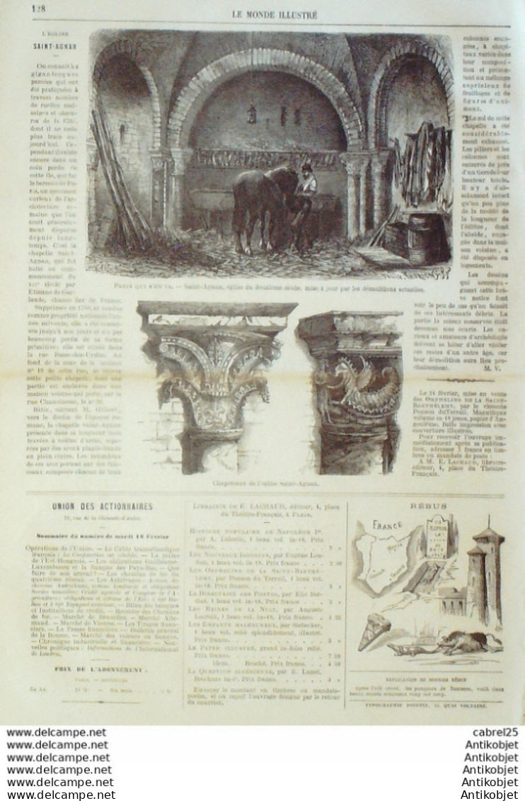 Le Monde Illustré 1869 N°619 Japon Mikado Miako Yedo Tokaido Kanno Saki St Aignan (76) Hanovre - 1850 - 1899