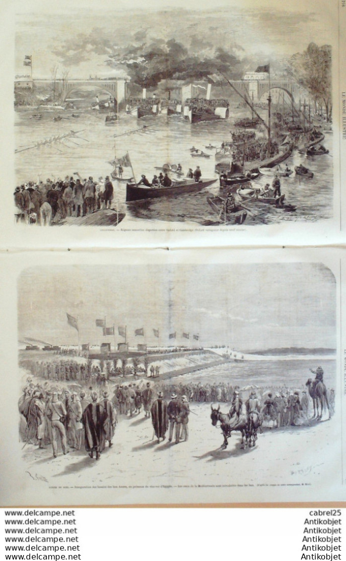 Le Monde Illustré 1869 N°625 Inde Nabab Munsour-Ali-Khan Bahador Egypte Ismaîlia Suez Paraguay Asuncion - 1850 - 1899