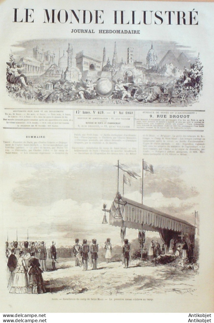 Le Monde Illustré 1869 N°629 St-Maur (94) Belgique Borinage Ais-en-Provence (13) - 1850 - 1899