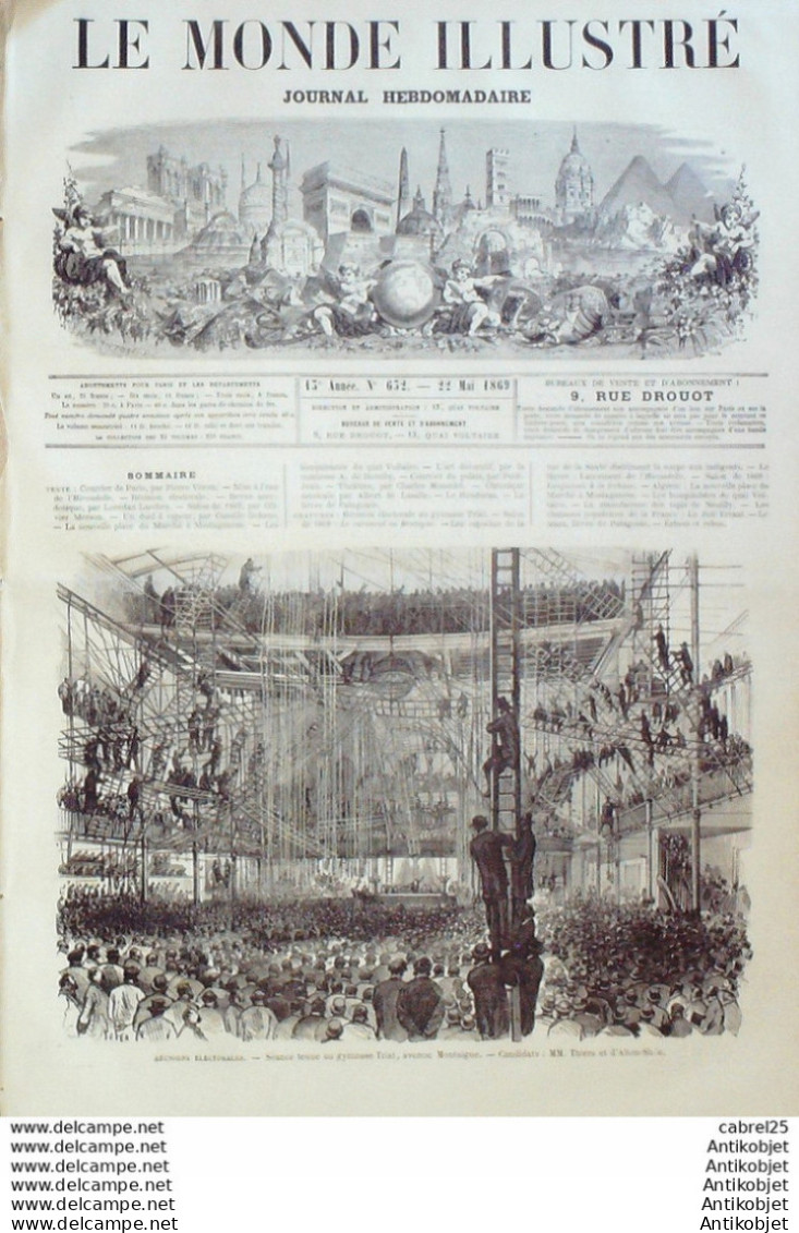 Le Monde Illustré 1869 N°632 Havre (76) Yacht Hirondelle Neuilly (92) Bretagne Carnaval - 1850 - 1899