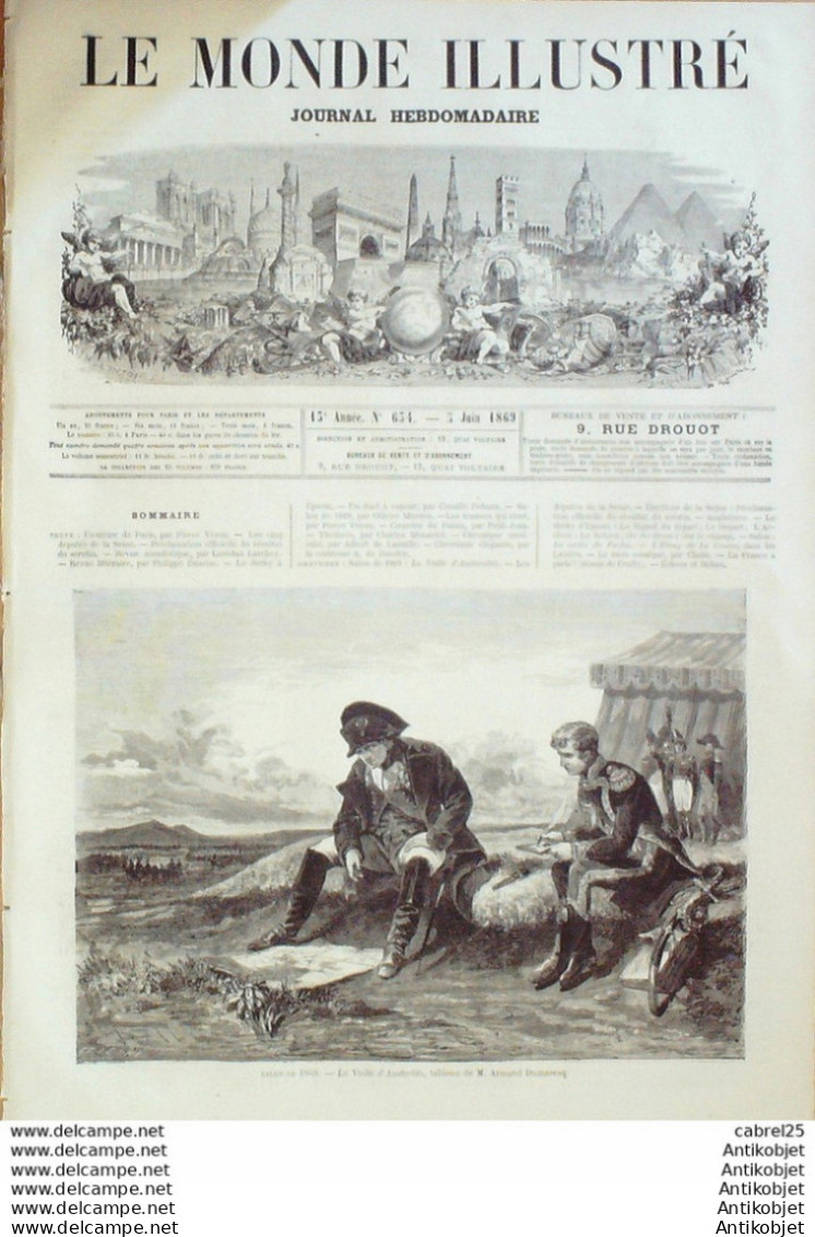 Le Monde Illustré 1869 N°634 Angleterre Derby Hippique Epsom Maroc Pacha La Canau (40) - 1850 - 1899