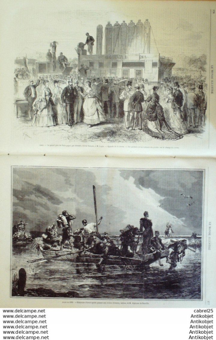 Le Monde Illustré 1869 N°635 Cuba La Havanne Sibanicu Salpetriere Hôpital Angleterre Derby Epsom - 1850 - 1899