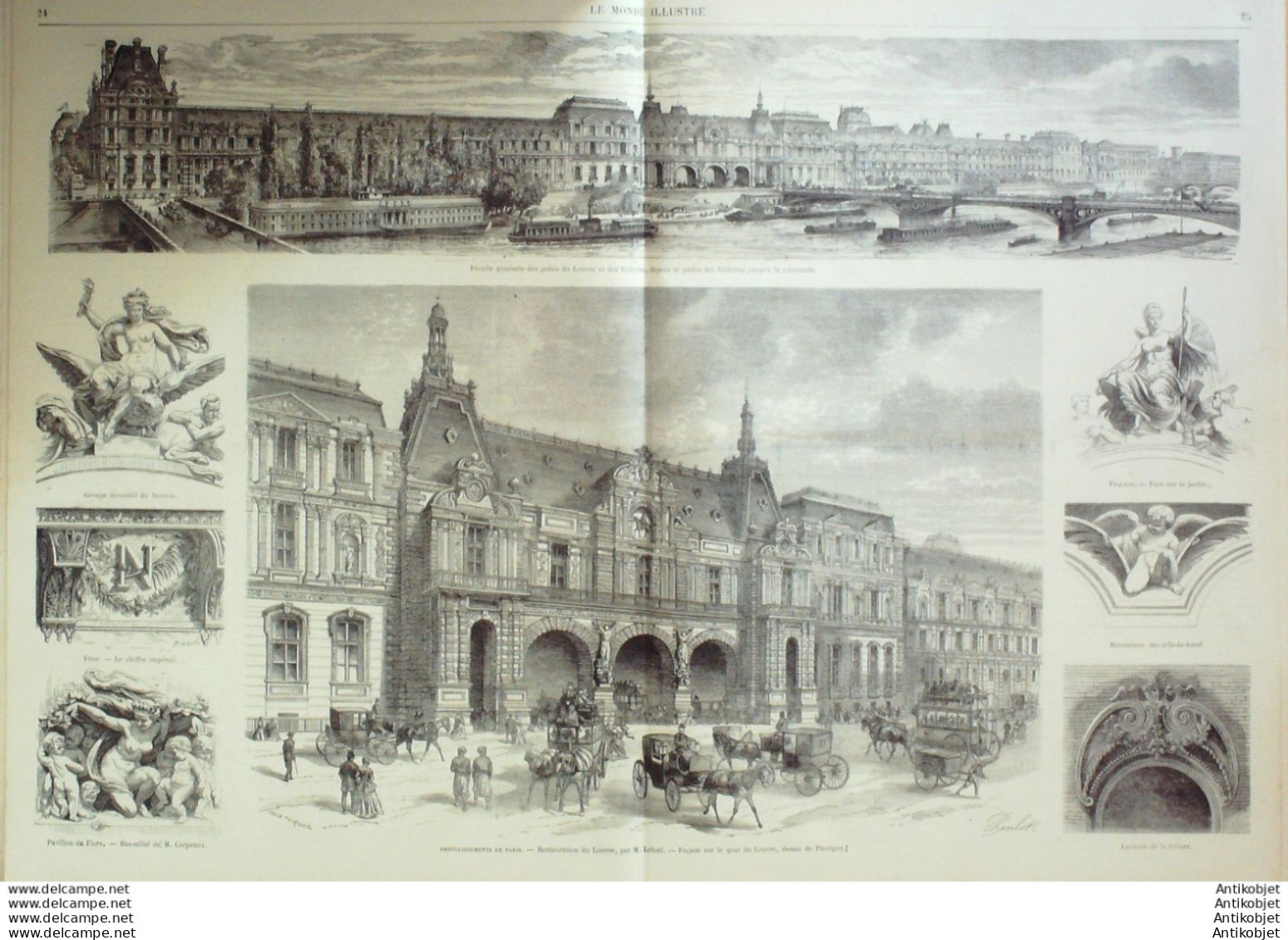 Le Monde Illustré 1869 N°639 Egypte Kantara Isthme De Suez Chalons (51) Ville D'Avray (92) - 1850 - 1899