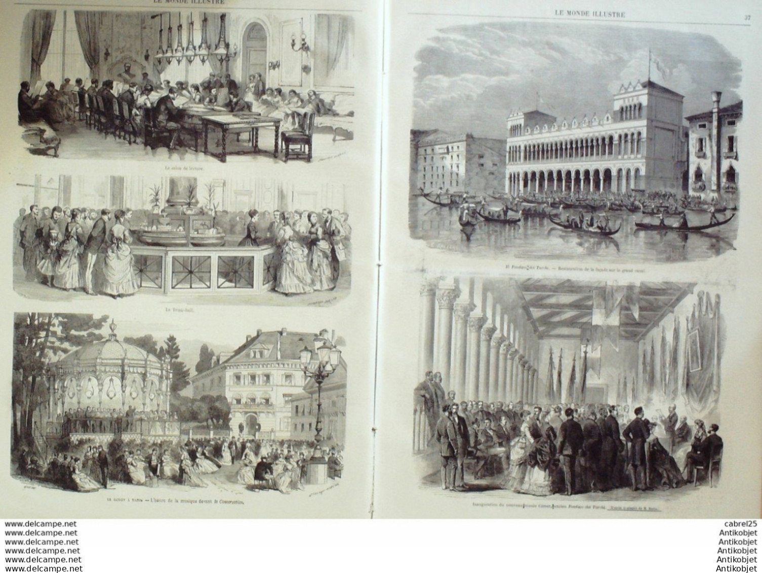 Le Monde Illustré 1869 N°640 Espagne Barcelone Allemagne Bade Trinck Hall Italie Turin St Denis (93) Versailles (78) - 1850 - 1899