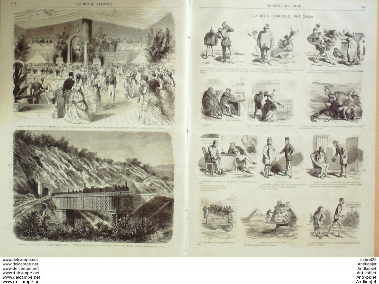 Le Monde Illustré 1869 N°644 Cuba Los Ingenios Trinidad  Arcueil (94) Corse Algérie Blidah  Bou Medsaa Alger Oran - 1850 - 1899