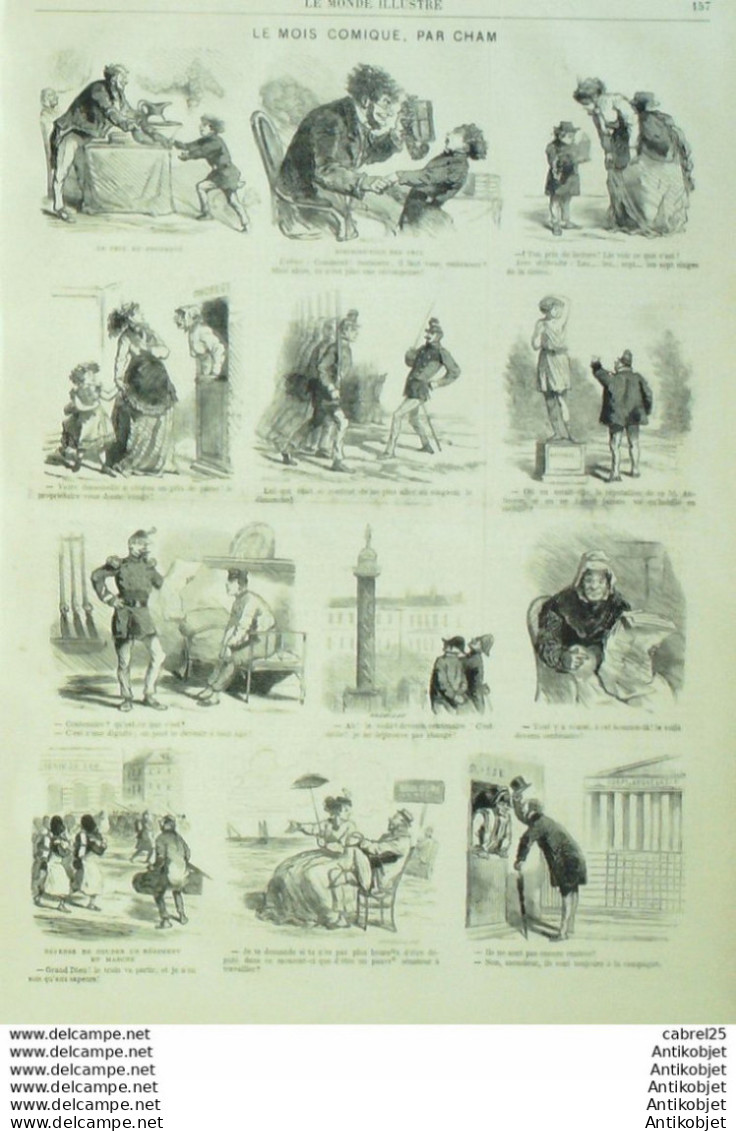 Le Monde illustré 1869 n°647 Lyon (69) Allemagne Hambourg Angleterre Londres Toulon (83) Pays Bas Amsterdam