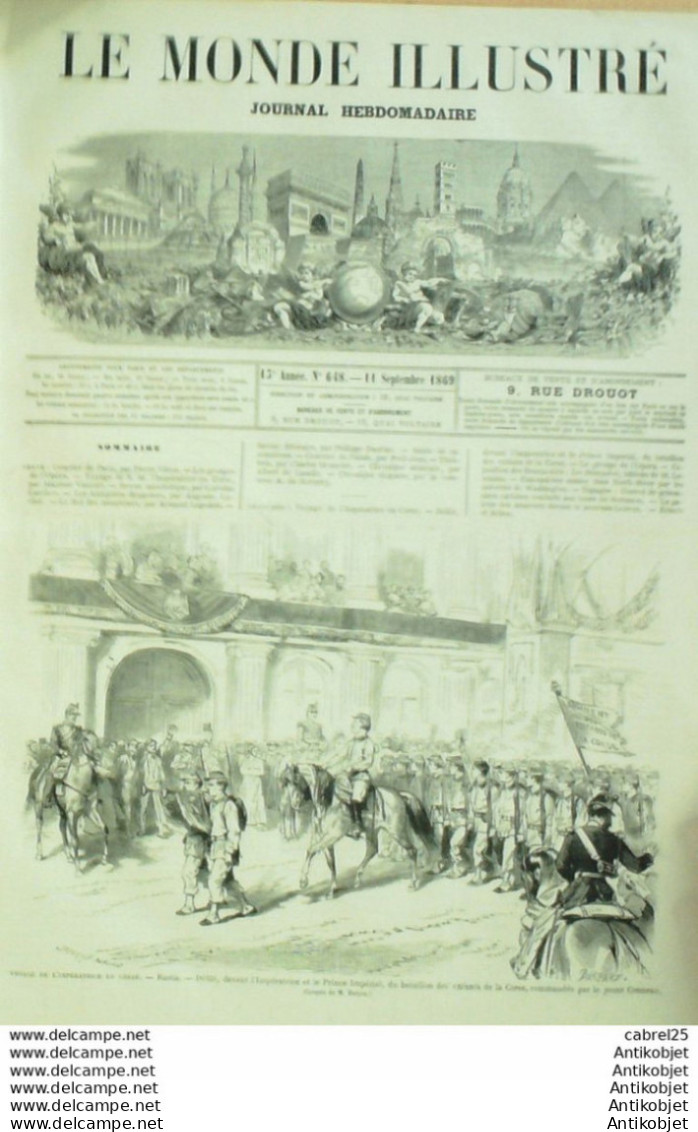 Le Monde Illustré 1869 N°648 Bastia (20) Ajaccio (20) Espagne Valence Serranos - 1850 - 1899