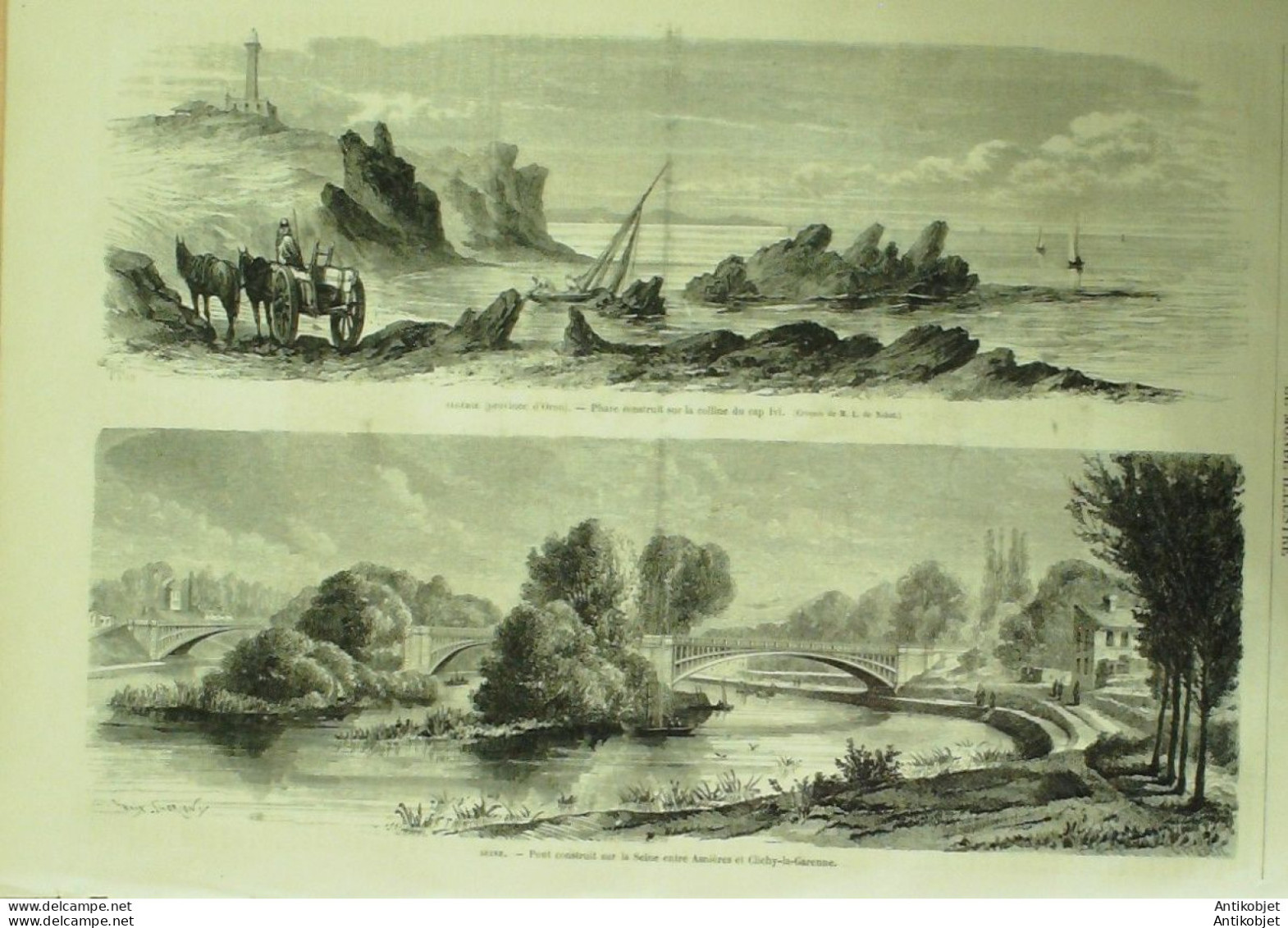 Le Monde illustré 1869 n°650 Le Havre (76) Inde Serringham Algérie Oran Vimoutiers (61) Allemagne Bernurg