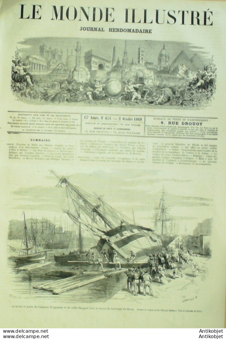 Le Monde Illustré 1869 N°651 Havre (76) Suisse Genève Turquie Constantinople Belgique Liège  - 1850 - 1899