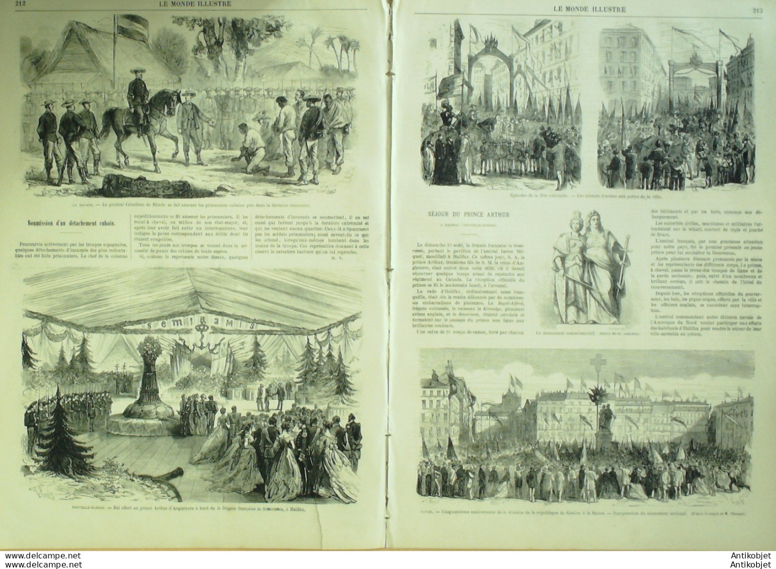 Le Monde Illustré 1869 N°651 Havre (76) Suisse Genève Turquie Constantinople Belgique Liège  - 1850 - 1899