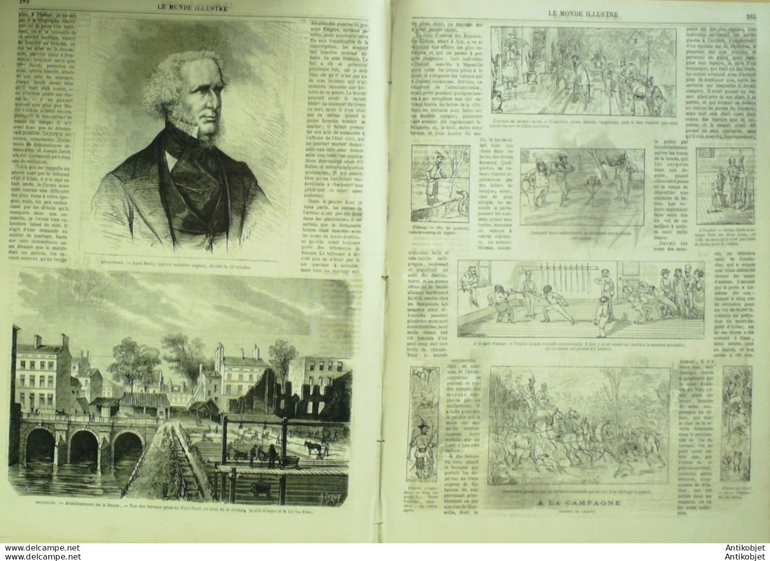 Le Monde Illustré 1869 N°655 Turquie Constantinople Beylerbey Bisbal Espagne BARCELONE Egypte Alexandrie - 1850 - 1899