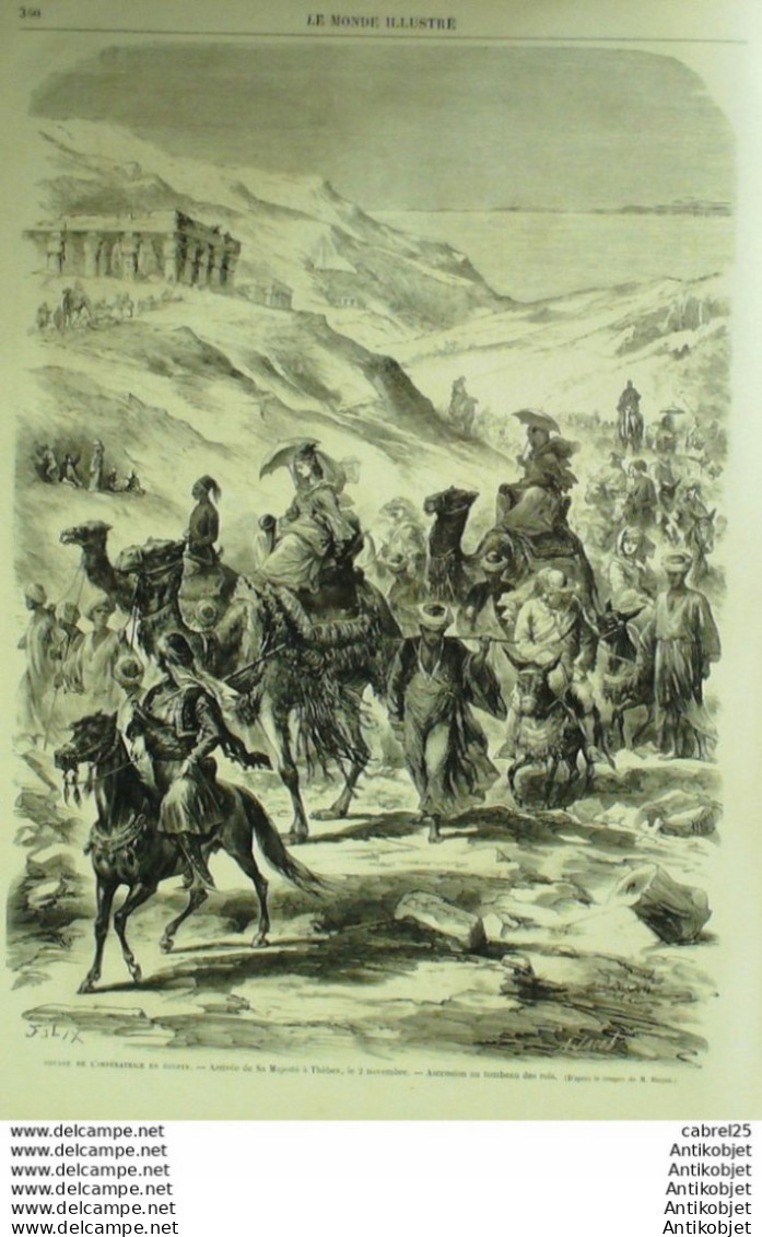 Le Monde Illustré 1869 N°660 Turquie Constantinople Tcheragan Egypte Thebes El Guishr Stamboul - 1850 - 1899