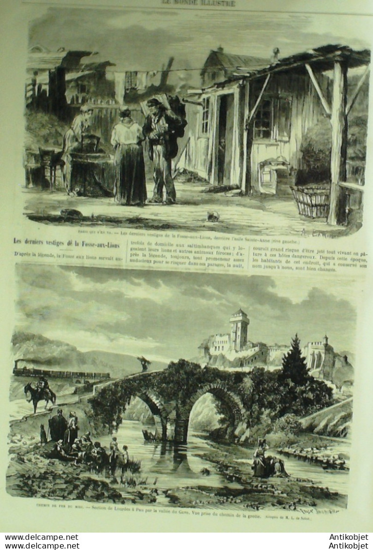 Le Monde Illustré 1869 N°662 Egypte Ismaïlia Canal De Suez Argenteuil (95) Lourdes Pau (65) - 1850 - 1899