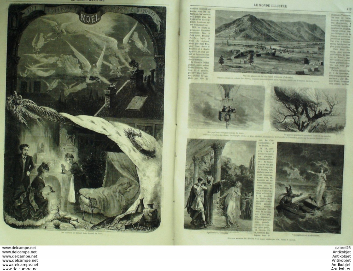 Le Monde Illustré 1869 N°663 Italie Rome Sedia Gestatoria Usa Colorado Grèce Apollonius à Corinthe - 1850 - 1899