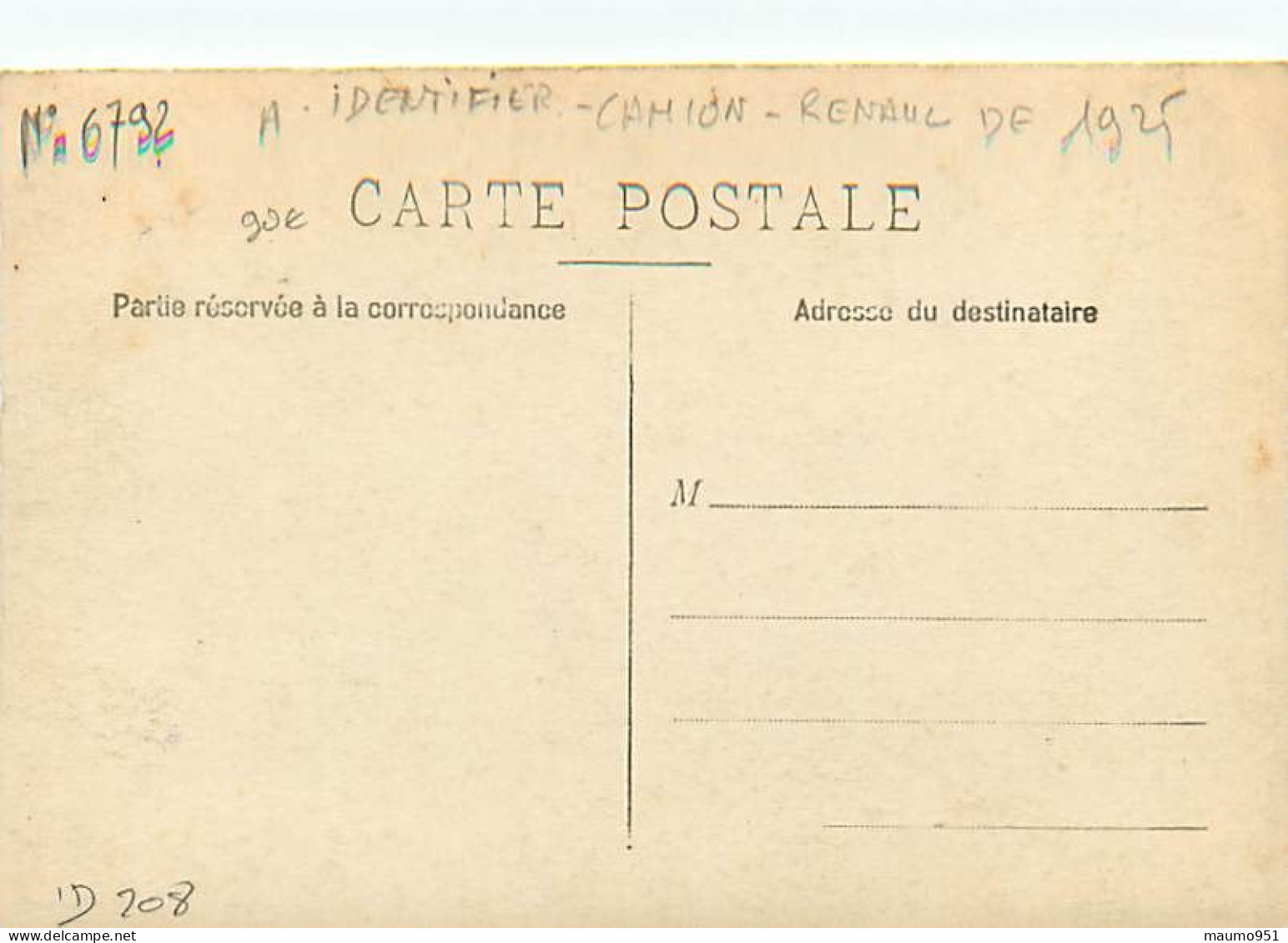 COMMERCE CARTE PHOTO - CAMION RENAULT DE LIVRAISON De 1925 ET LE CHAUFFEUR L'ENTREPRISE C.F - Altri & Non Classificati
