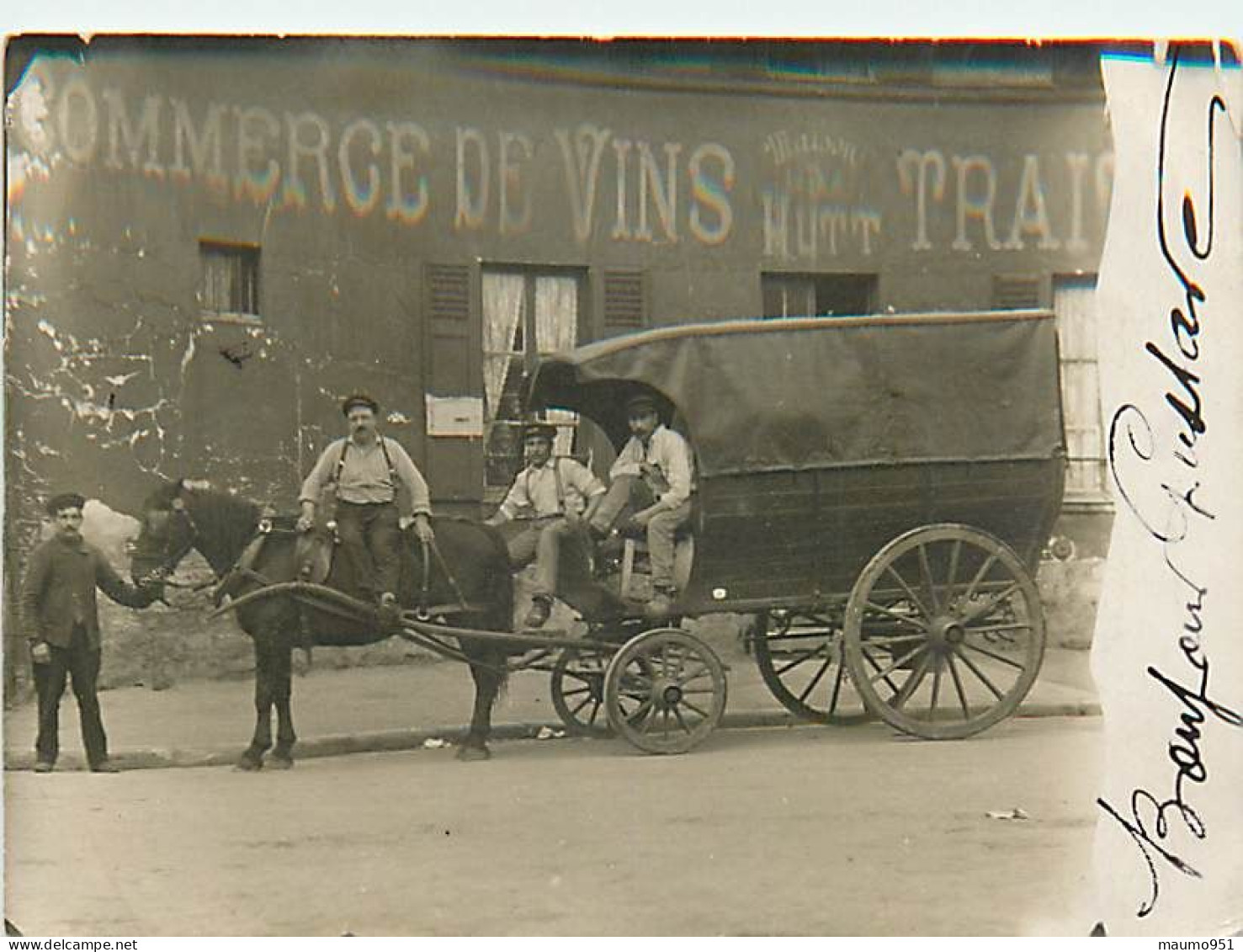 COMMERCE CARTE PHOTO - CAMION DE LIVRAISON - COMMERCE DE VINS. MAISON HUTT - Altri & Non Classificati