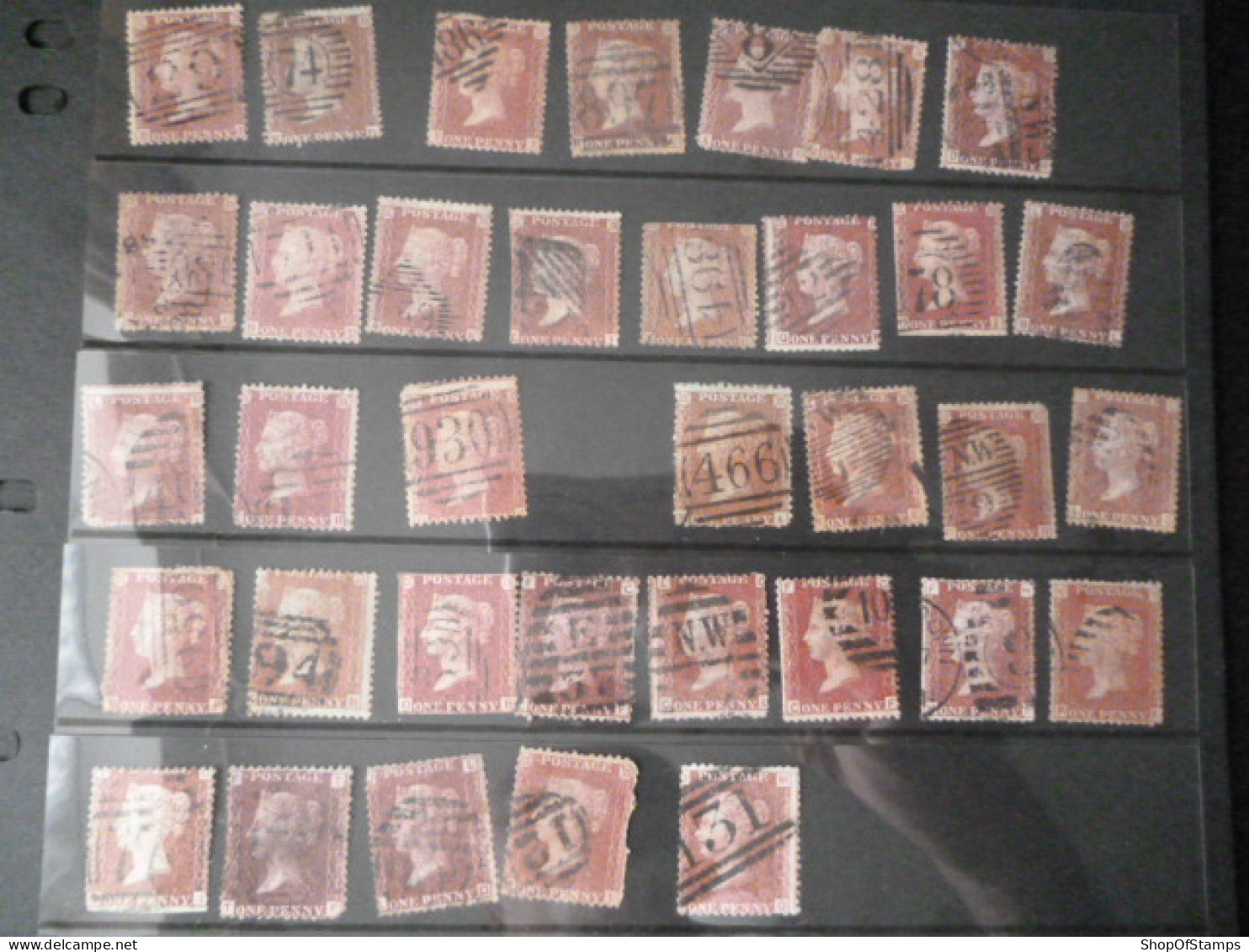 GREAT BRITAIN SG RED PENNY IMPERF Only 1 STAMP [ SELECT ONE AND MENTION ROW AND Stamp L To R] - ....-1951 Pre Elizabeth II