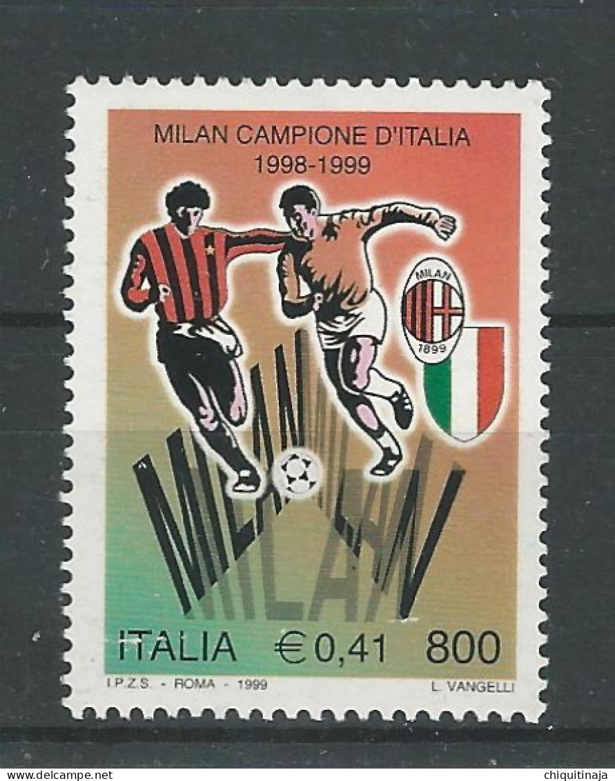 Italia 1999 “Campeón Scudetto - Calcio” Milan MNH/** - 1991-00:  Nuevos