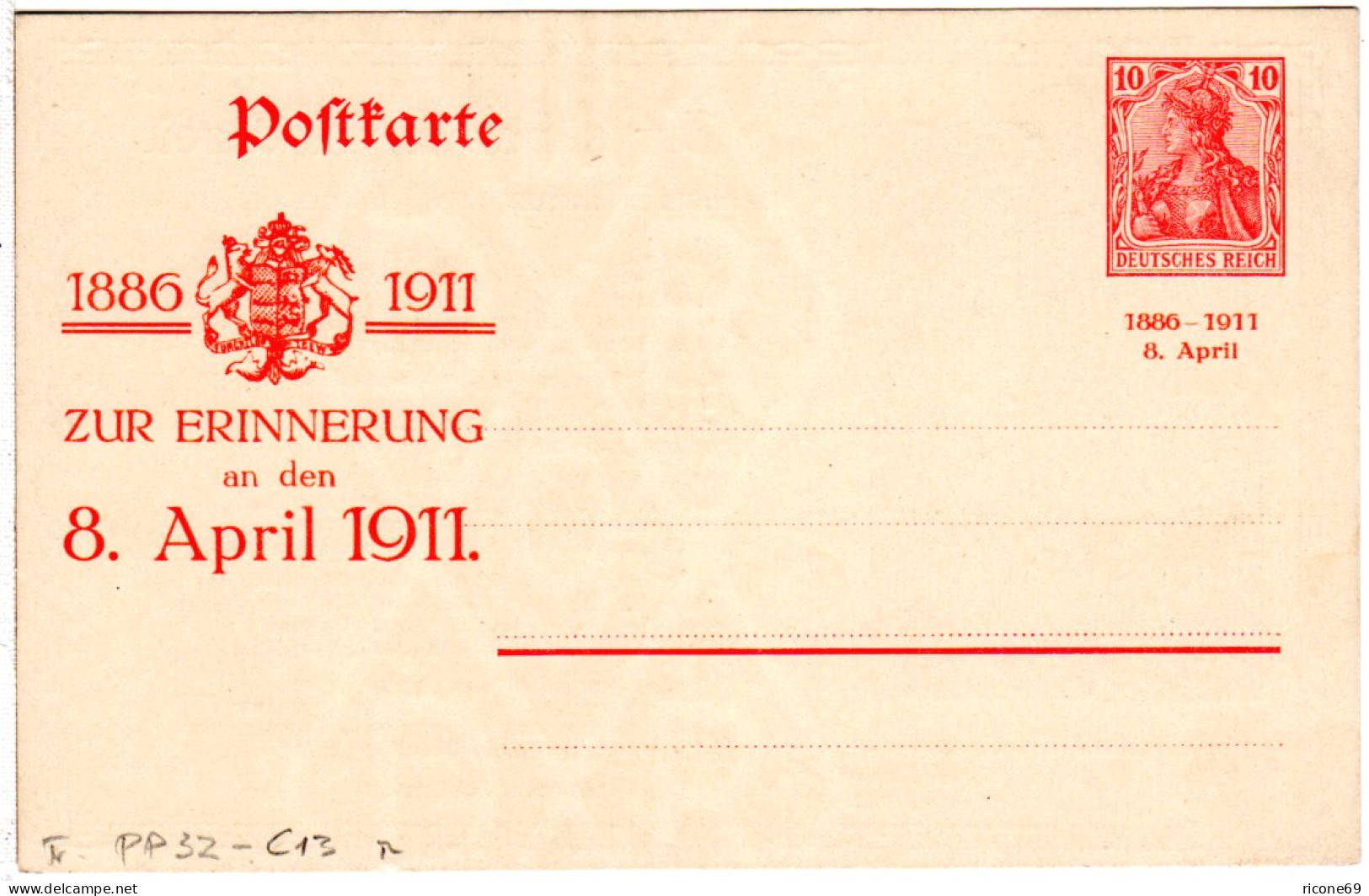 DR, Ungebr. 10 Pf. Privatganzsache Karte Zur Silbern. Hochzeit Des Königspaares - Other & Unclassified