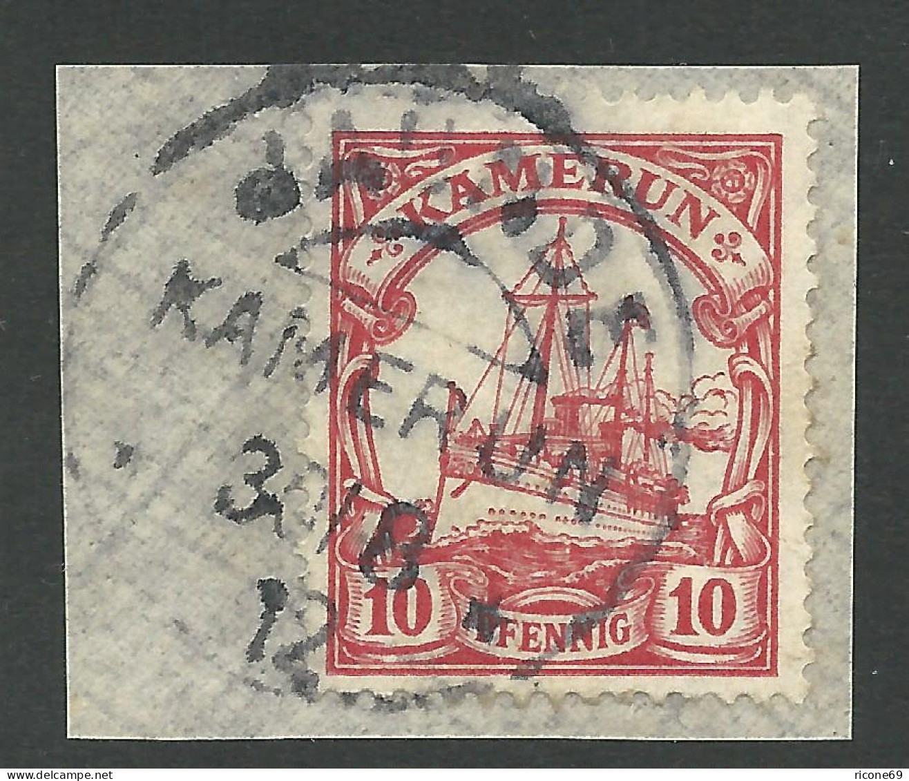 Kamerun 22, 10 Pf. Auf Briefstück M. Stpl. JAUNDE - Cameroun